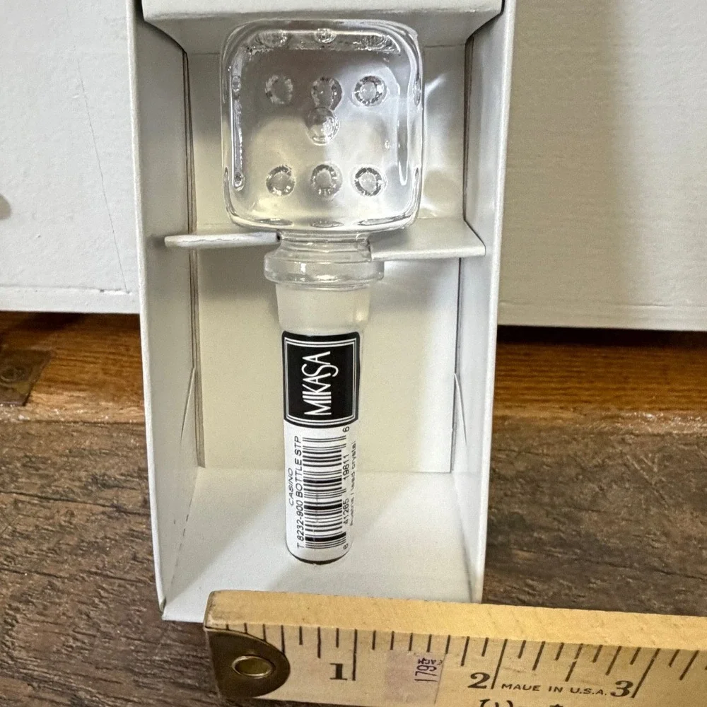 Mikasa Casino Crystal Dice Wine Bottle Stopper Austria‎ NEW